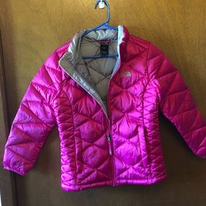 Girls Pink North Face Puffer Jacket